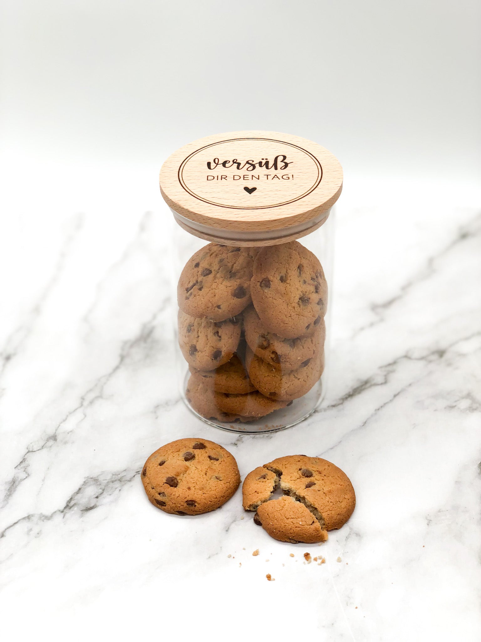 Vorratsglas mit Holzdeckel versüß dir den Tag