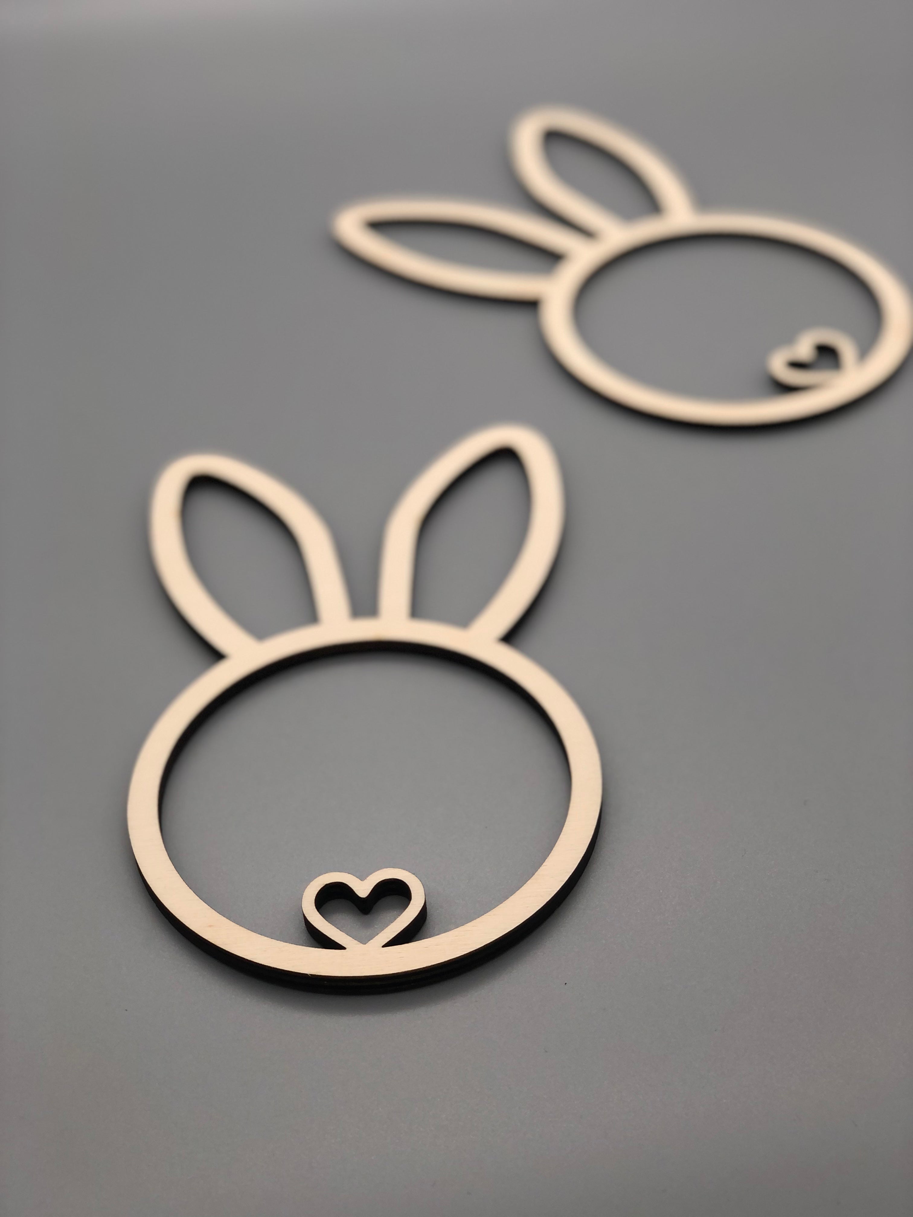 Wooden wreath Easter Bunny Easter decoration DIY with nose