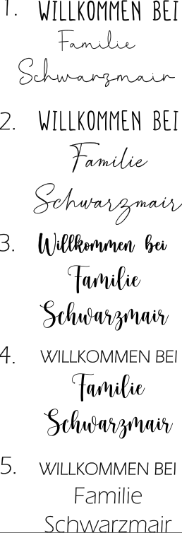 Willkommensschild/Eingangsschild Trockenblumen personalisiert