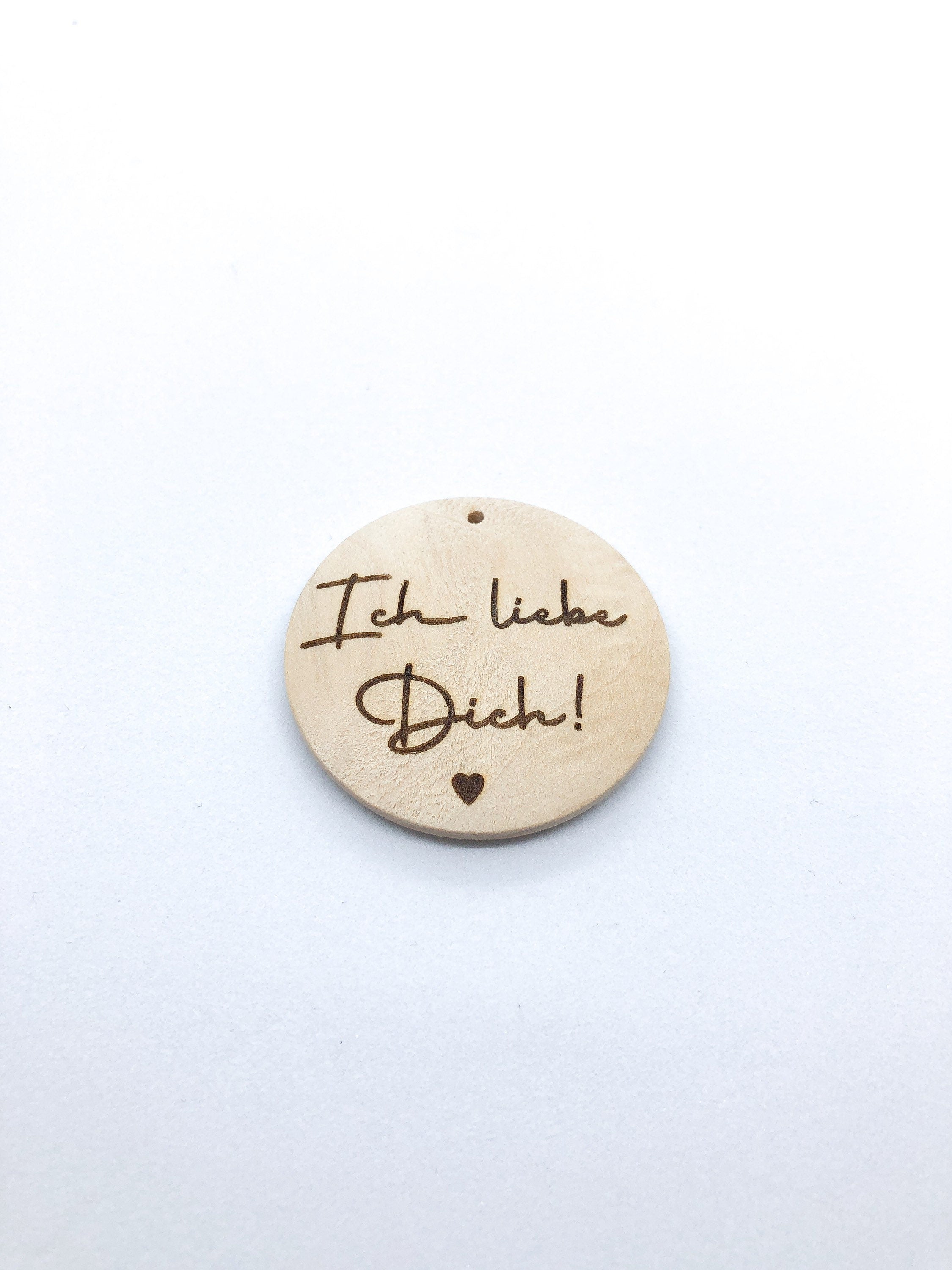 Geschenkanhänger aus Holz Ich liebe Dich