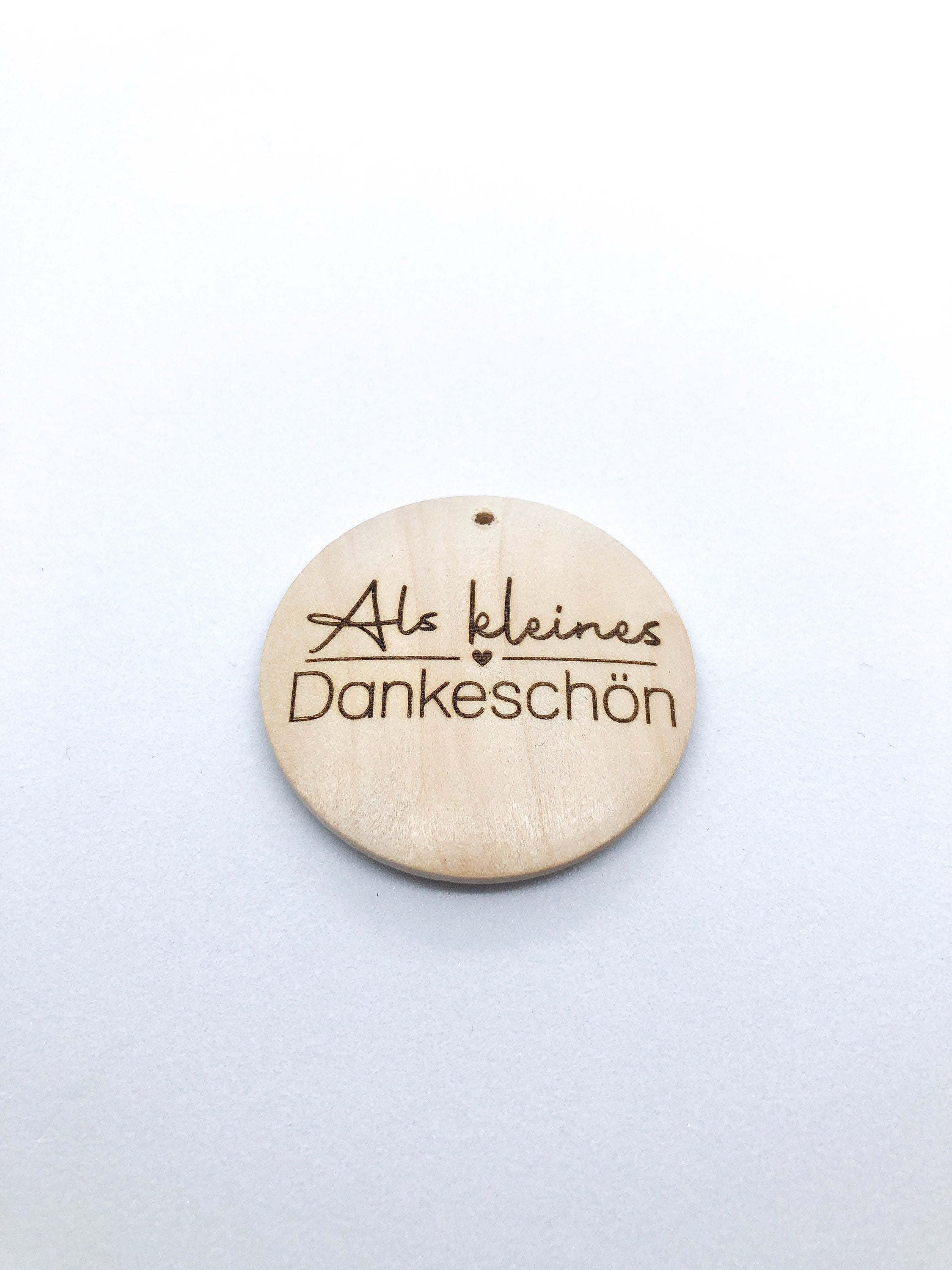 Gift tag made of wood As a small thank you