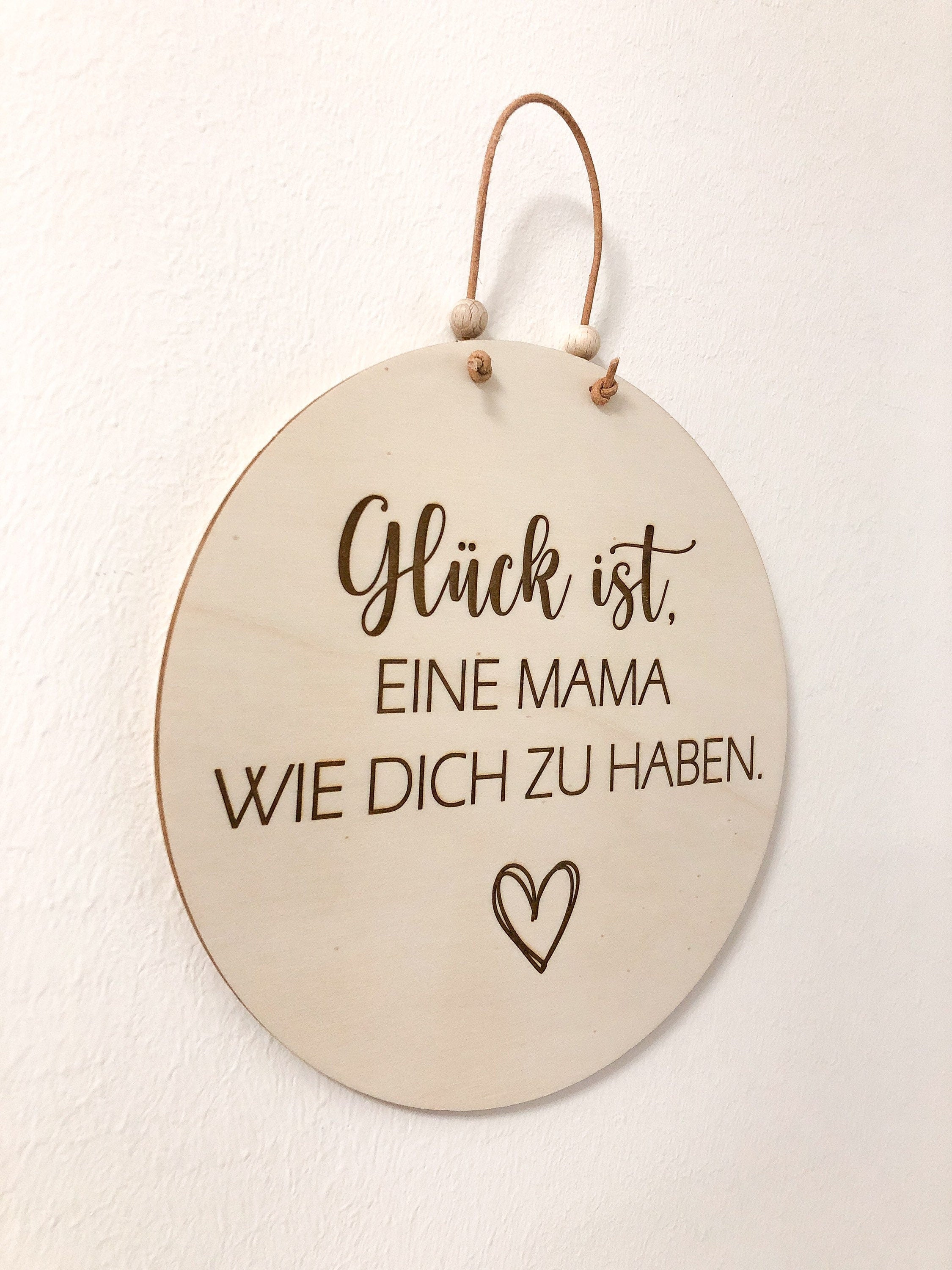 Holzschild Glück ist eine Mama, Oma, Papa, Tante, Schwester, Goli wie dich zu haben personalisiert