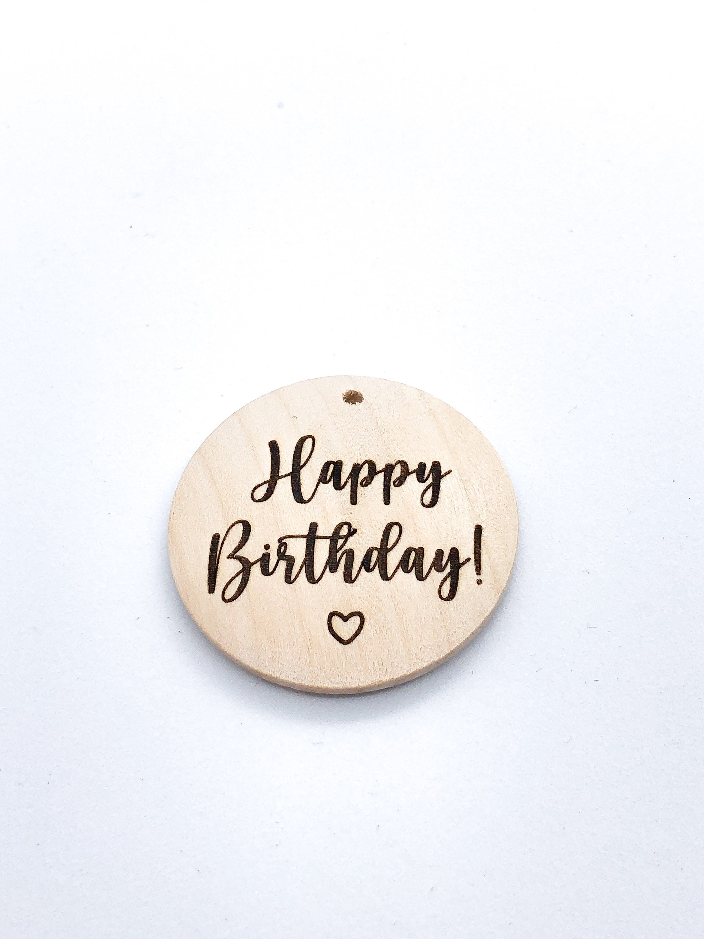 Geschenkanhänger aus Holz Happy Birthday