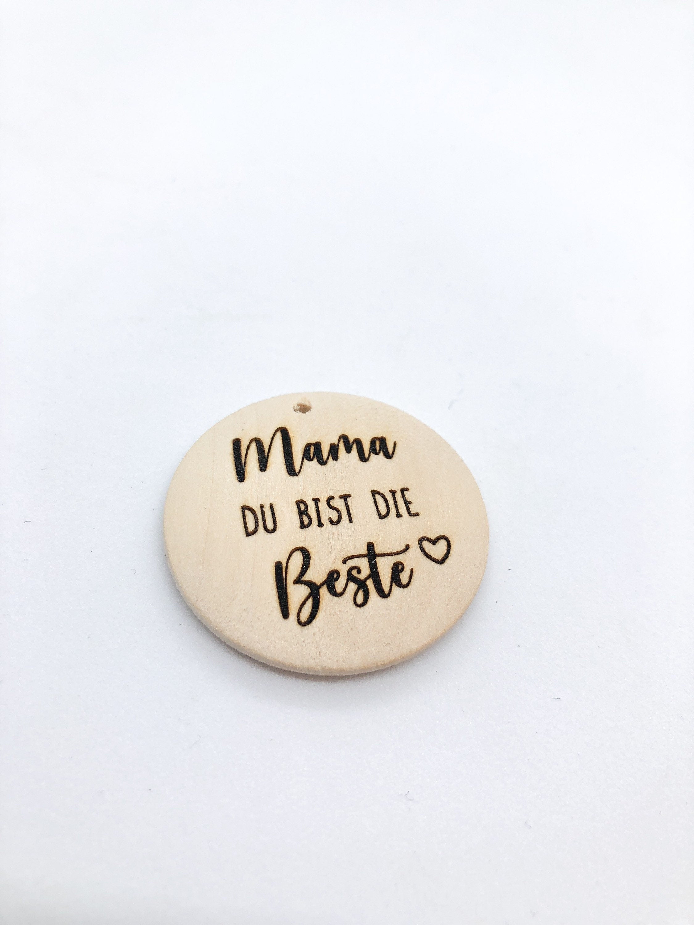 Geschenkanhänger aus Holz Mama du bist die Beste