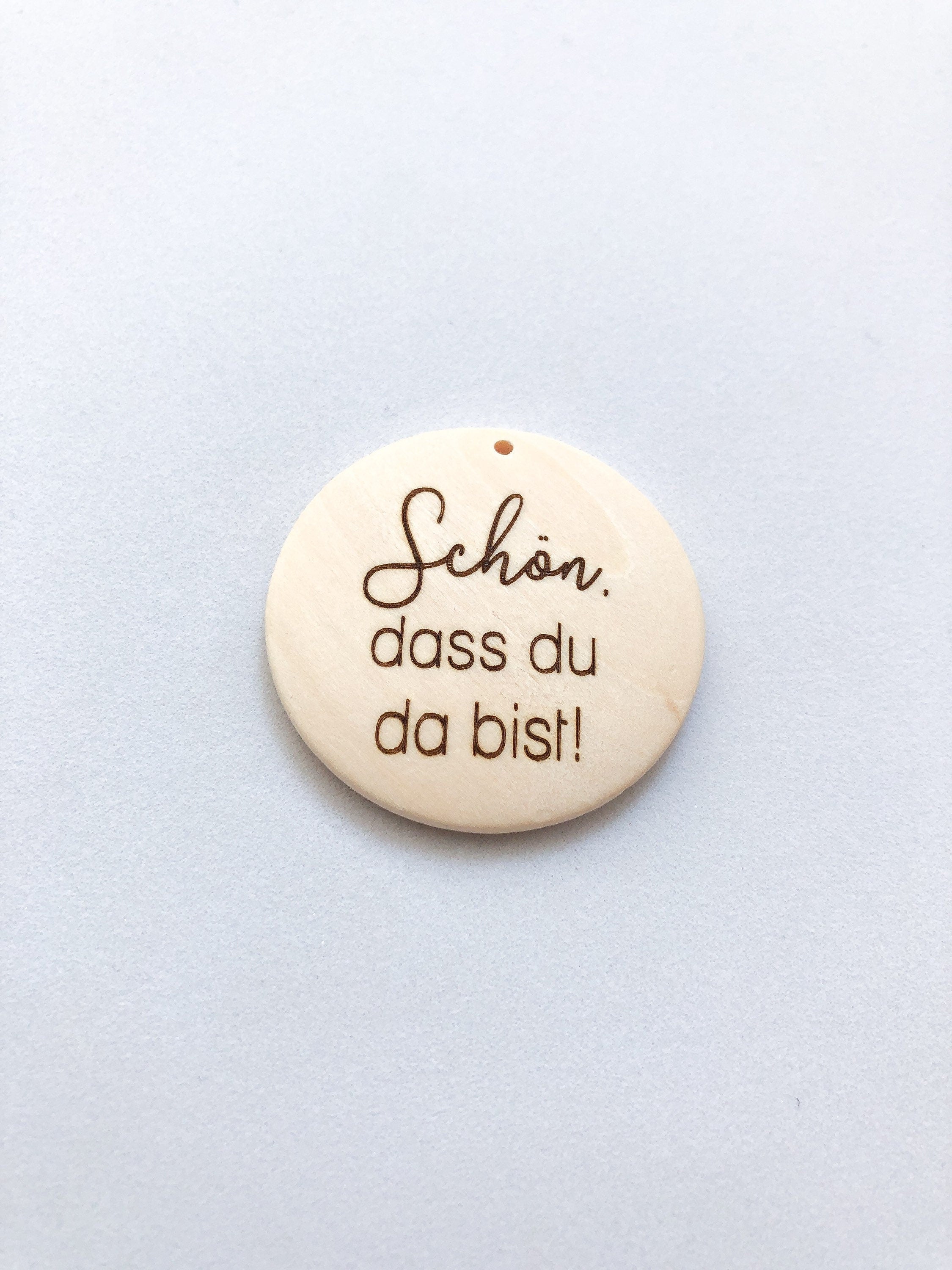 Anhänger/Platzkarte Schön dass du da bist personalisiert