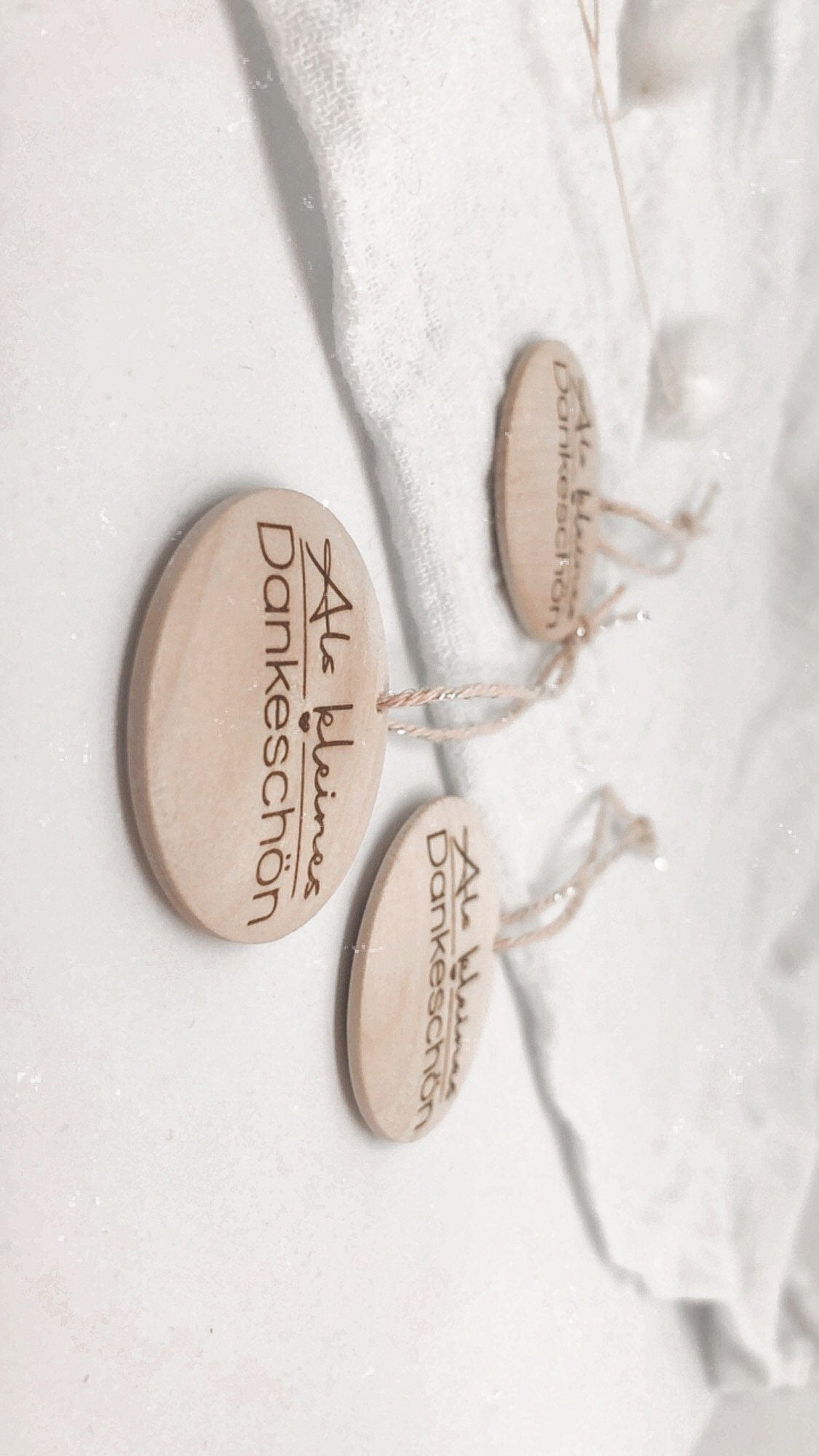 Gift tag made of wood As a small thank you