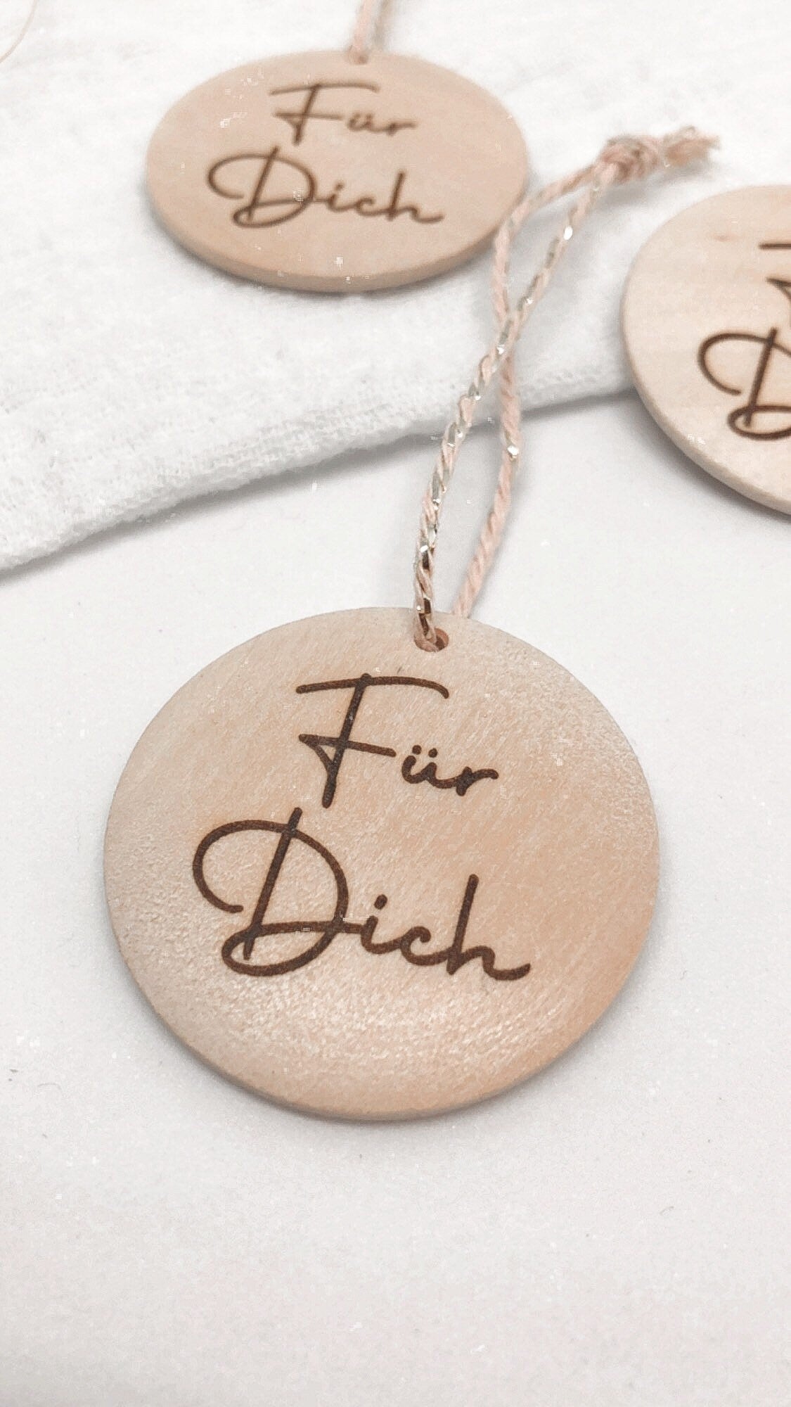 Geschenkanhänger aus Holz Für Dich