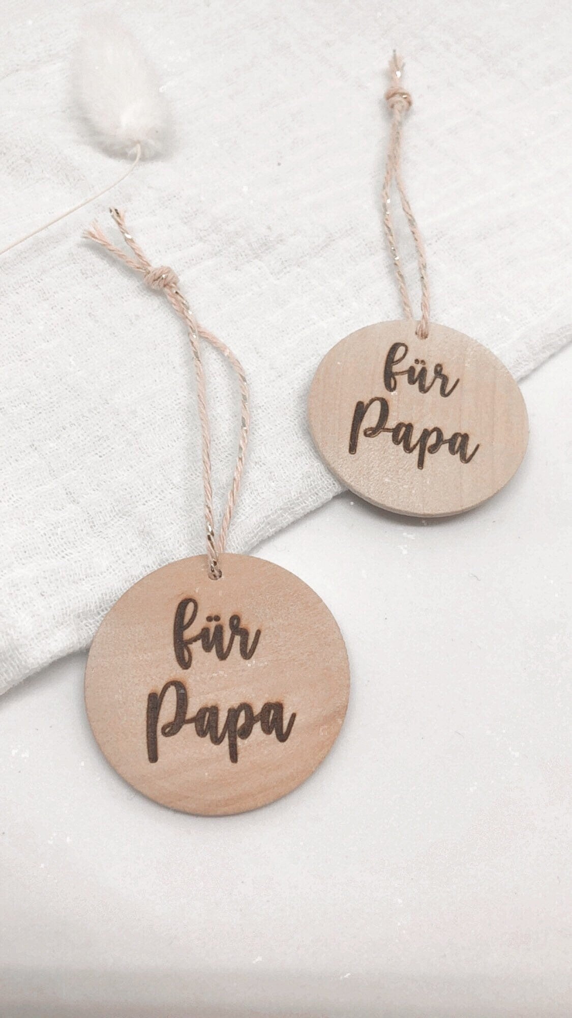 Geschenkanhänger aus Holz für Papa