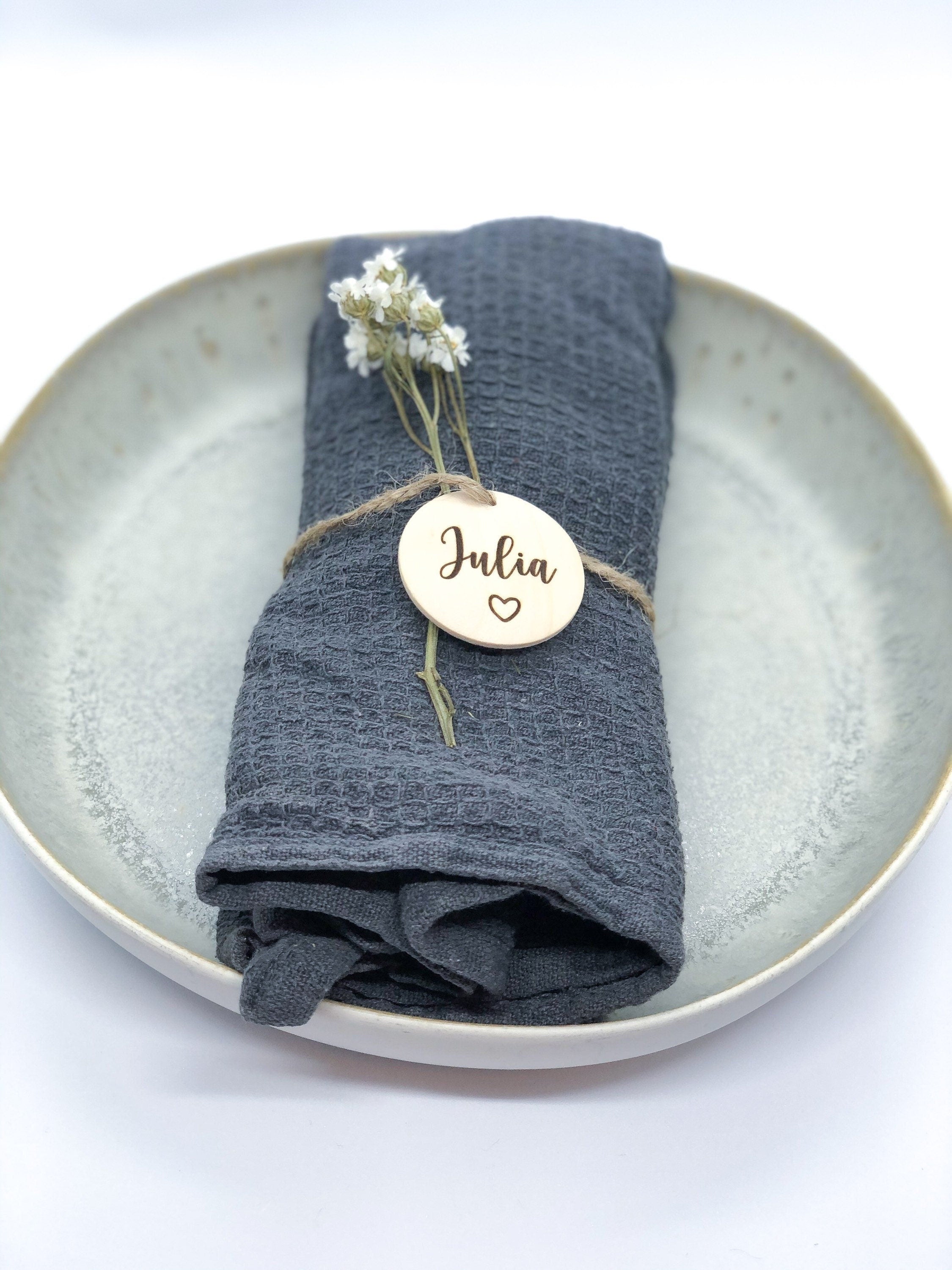 Pendant/place card HEART personalized with name