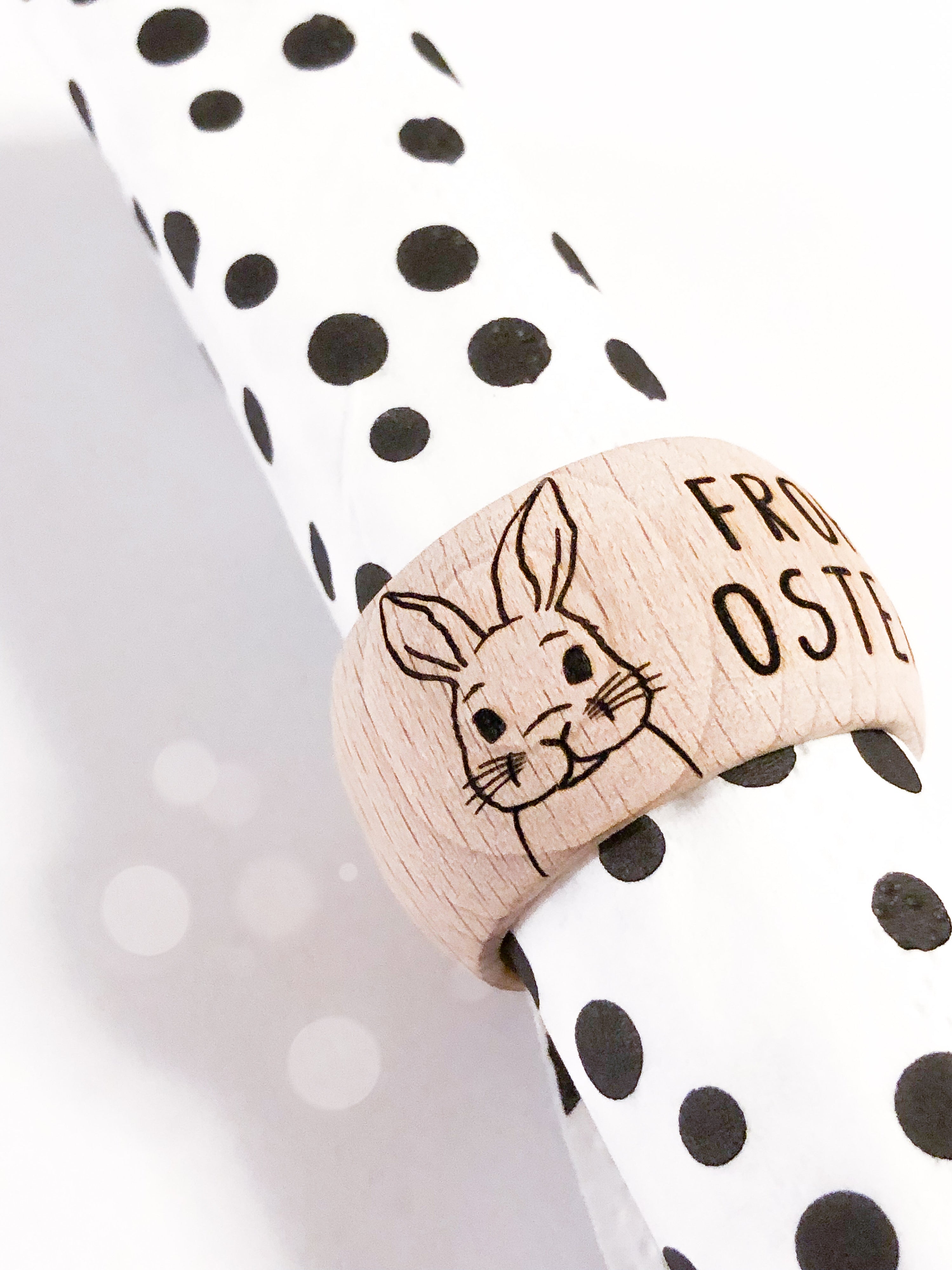 Wooden napkin ring Easter