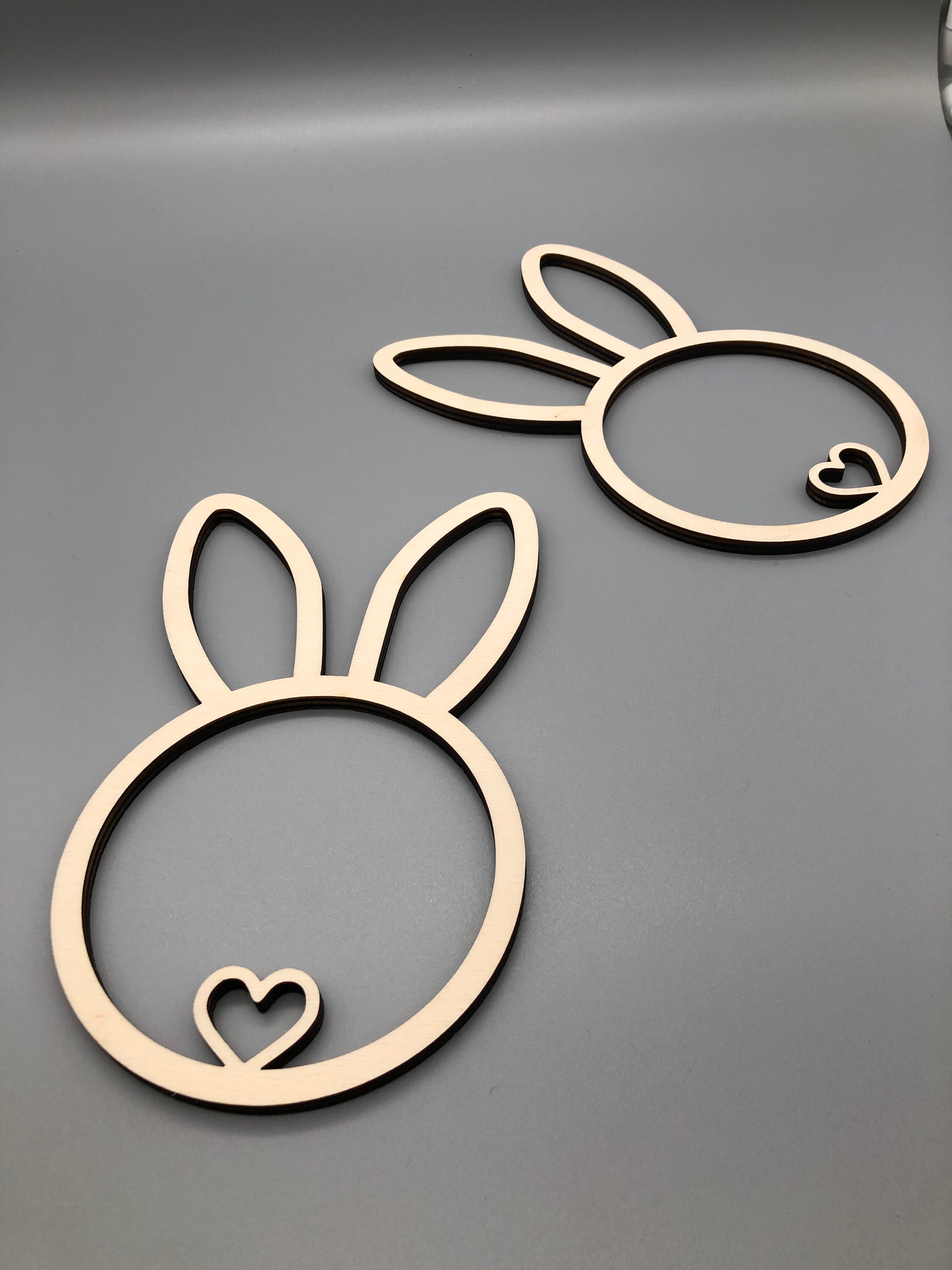 Wooden wreath Easter Bunny Easter decoration DIY with nose