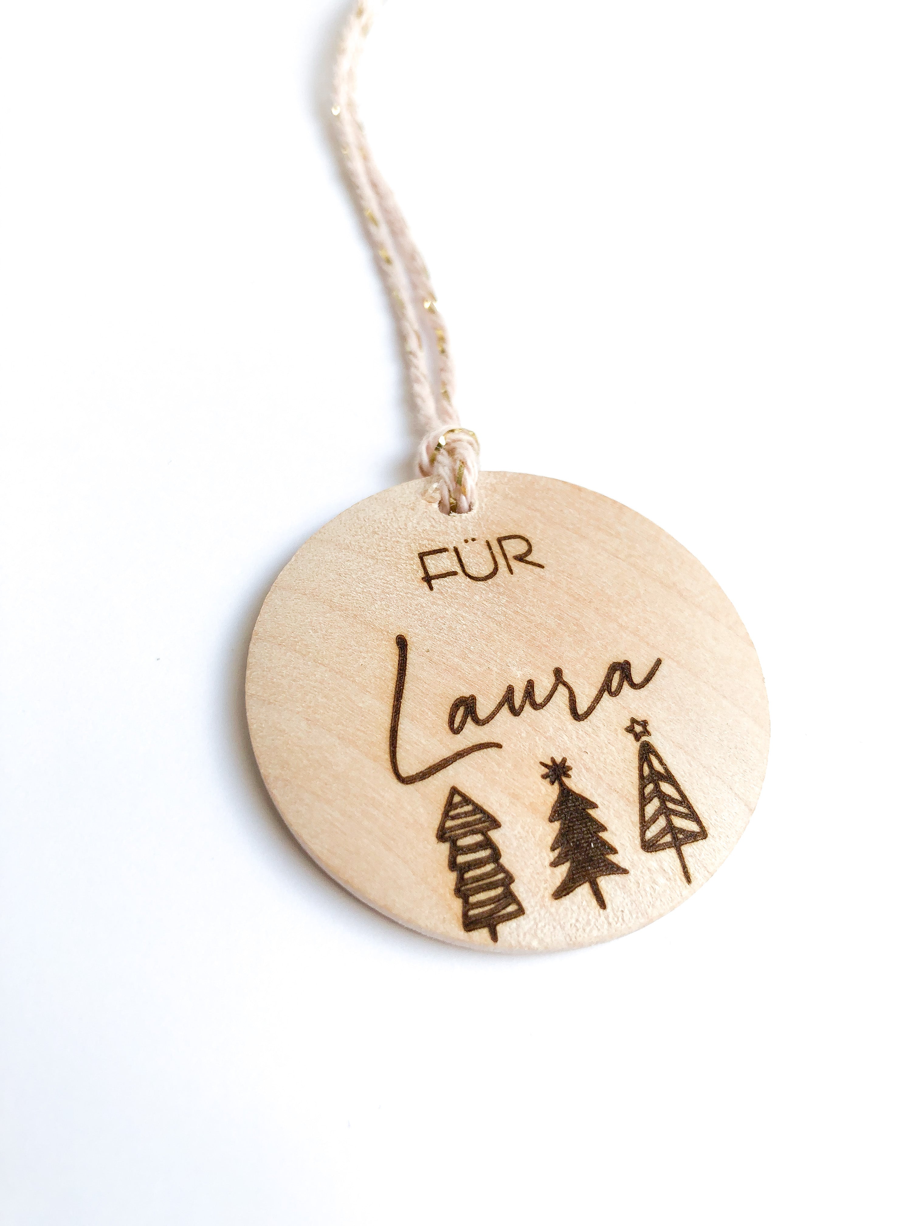 Geschenkanhänger personalisiert mit Namen graviert