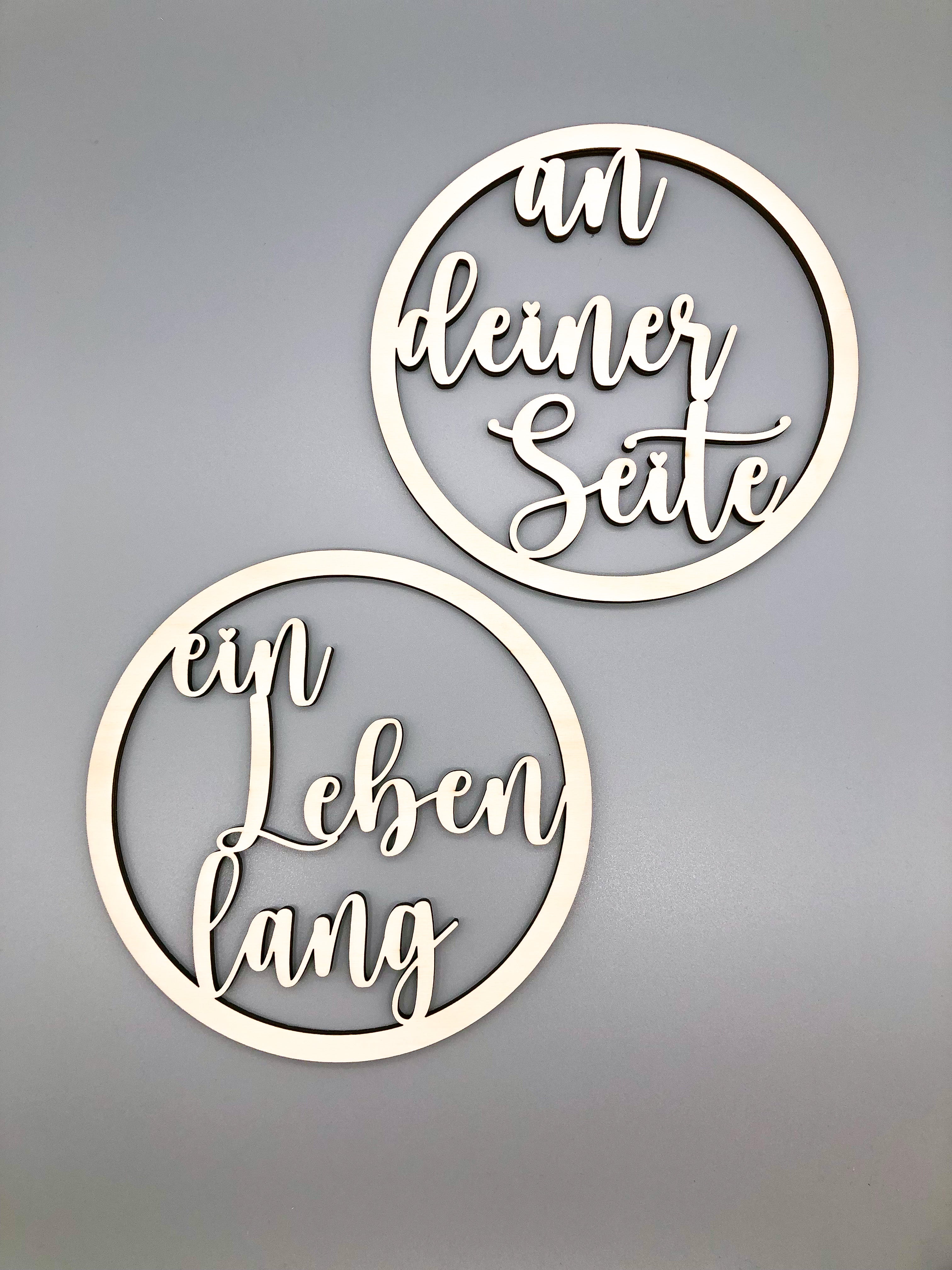 Stuhlkranz Hochzeit Ein leben lang an deiner Seite aus Holz