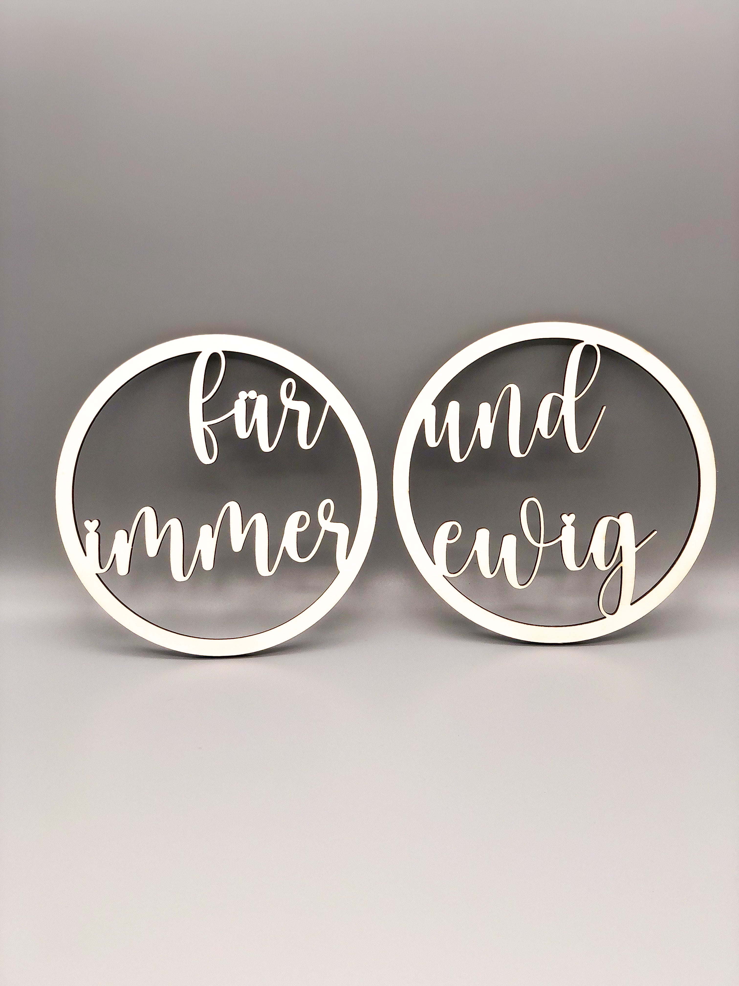 Stuhlkranz Hochzeit für immer und ewig aus Holz