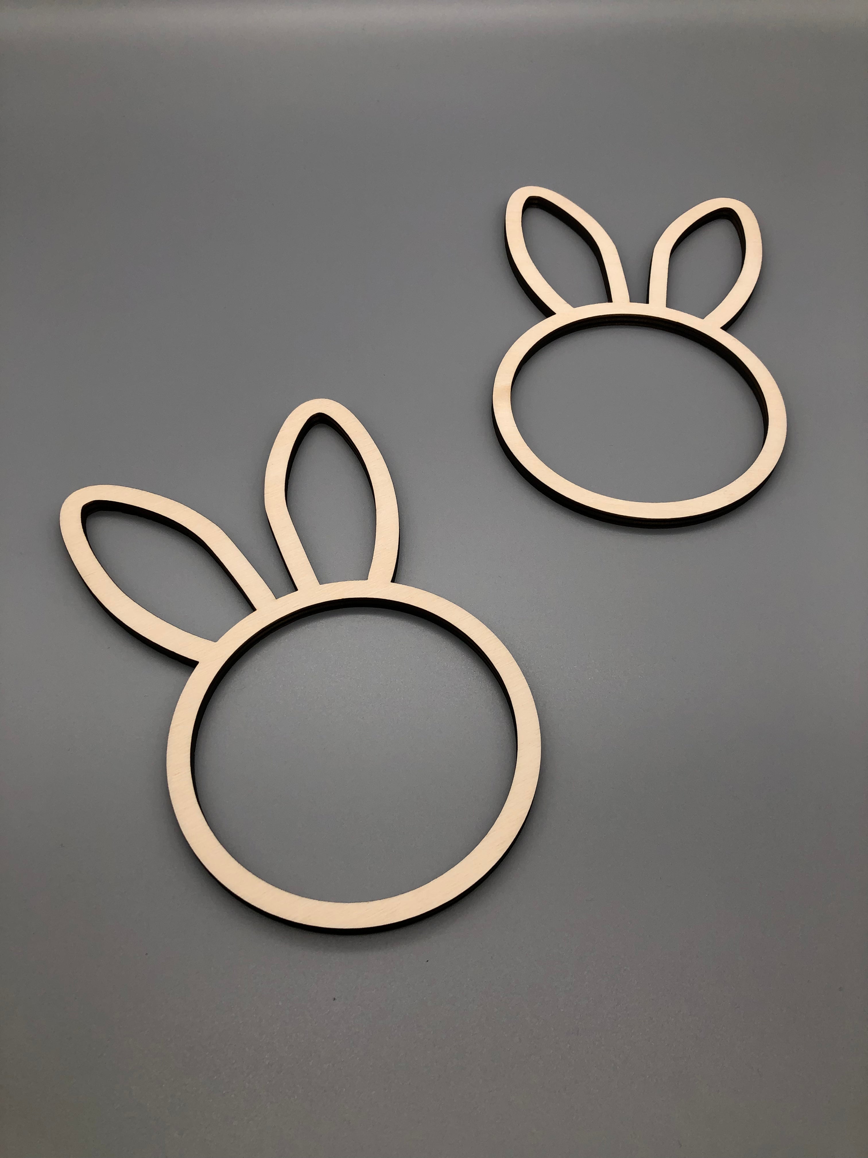 Wooden wreath Easter bunny Easter decoration DIY