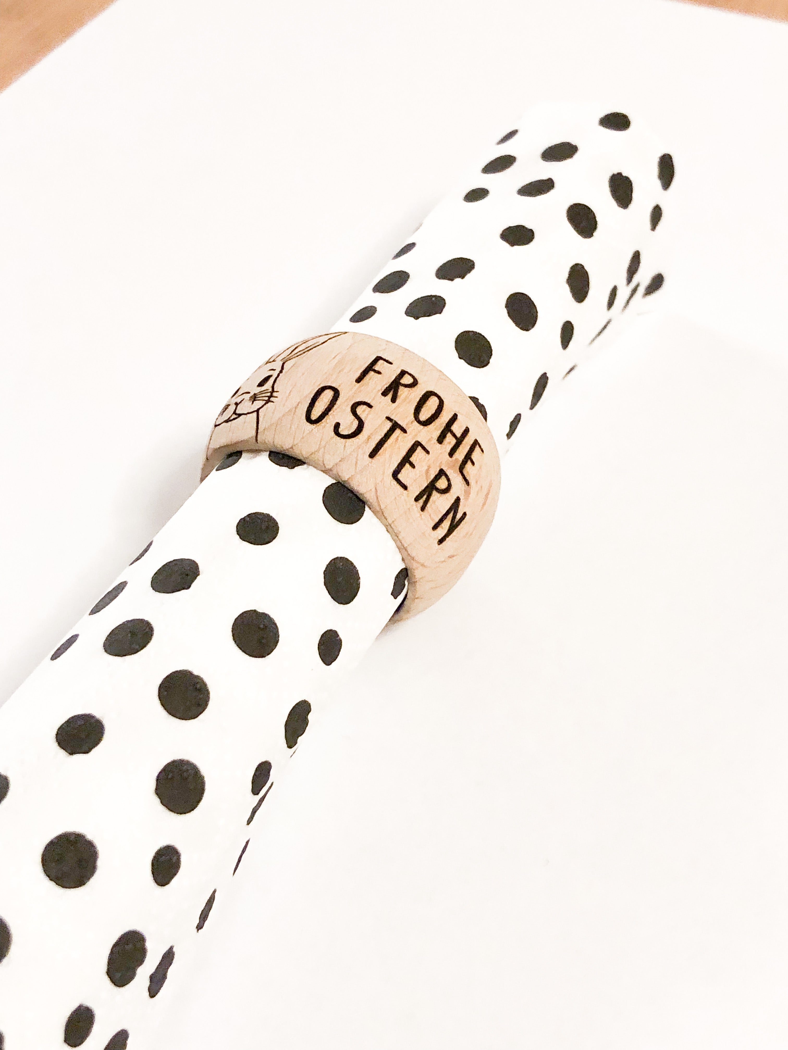 Wooden napkin ring Easter
