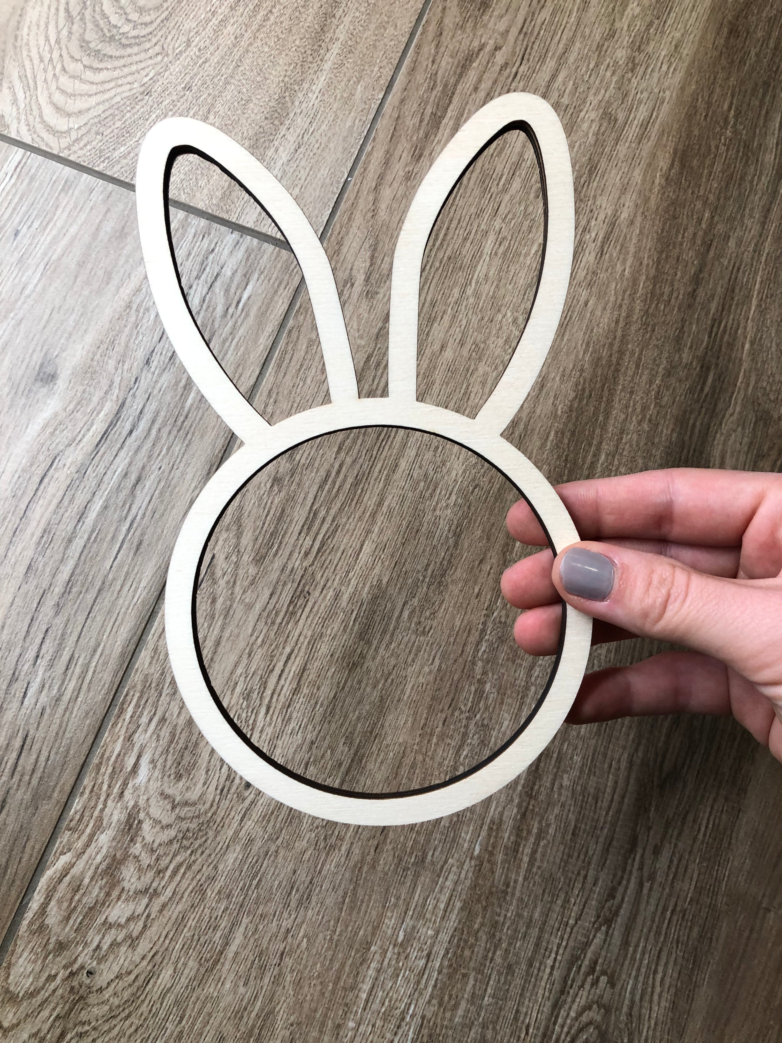 Wooden wreath Easter bunny Easter decoration DIY