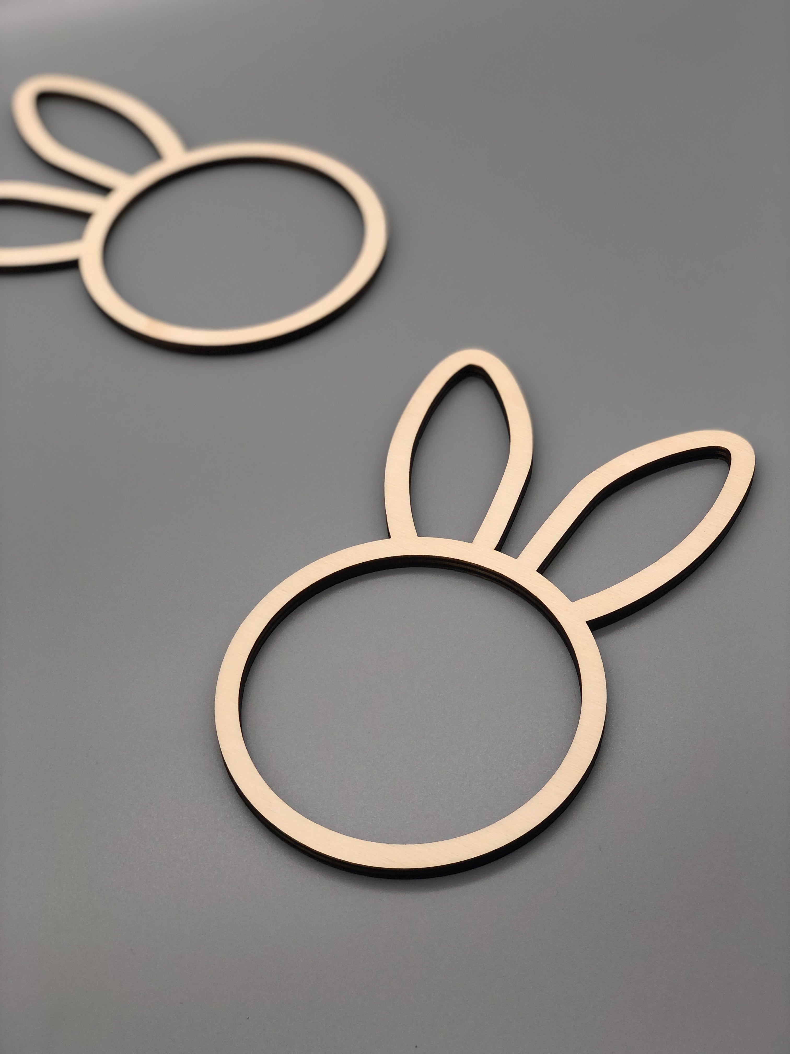 Wooden wreath Easter bunny Easter decoration DIY