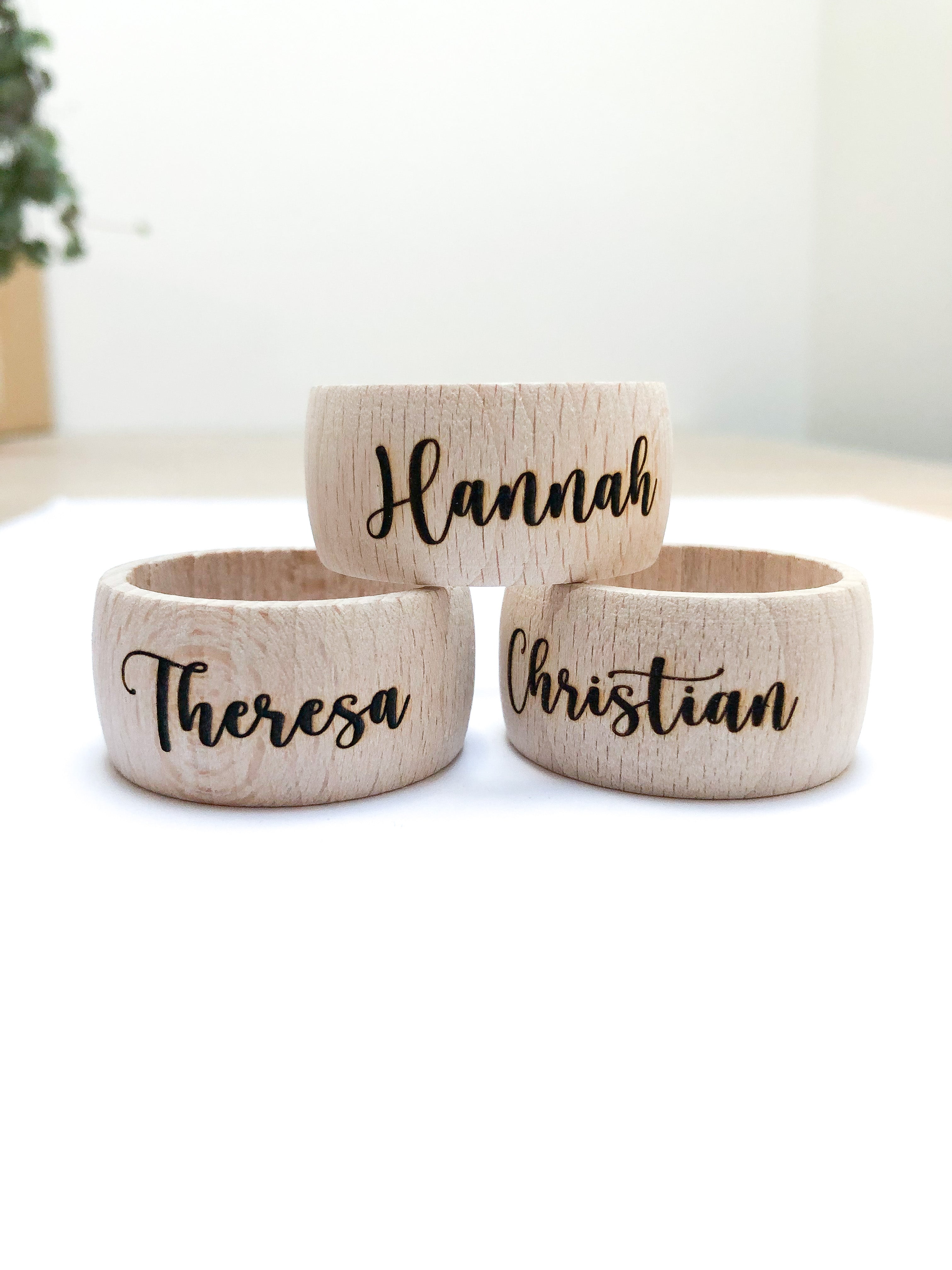 Serviettenring personalisiert aus Holz