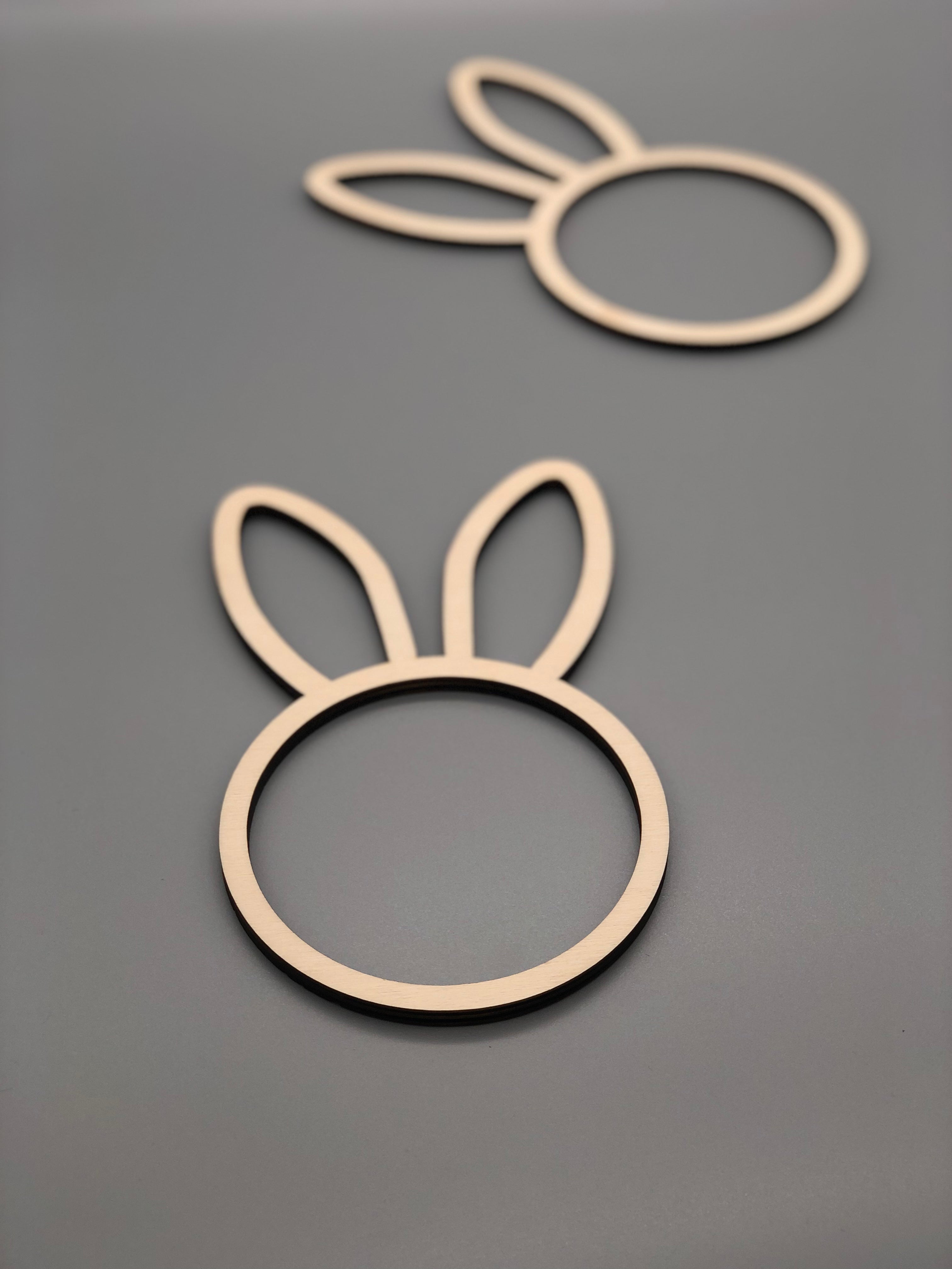 Wooden wreath Easter bunny Easter decoration DIY