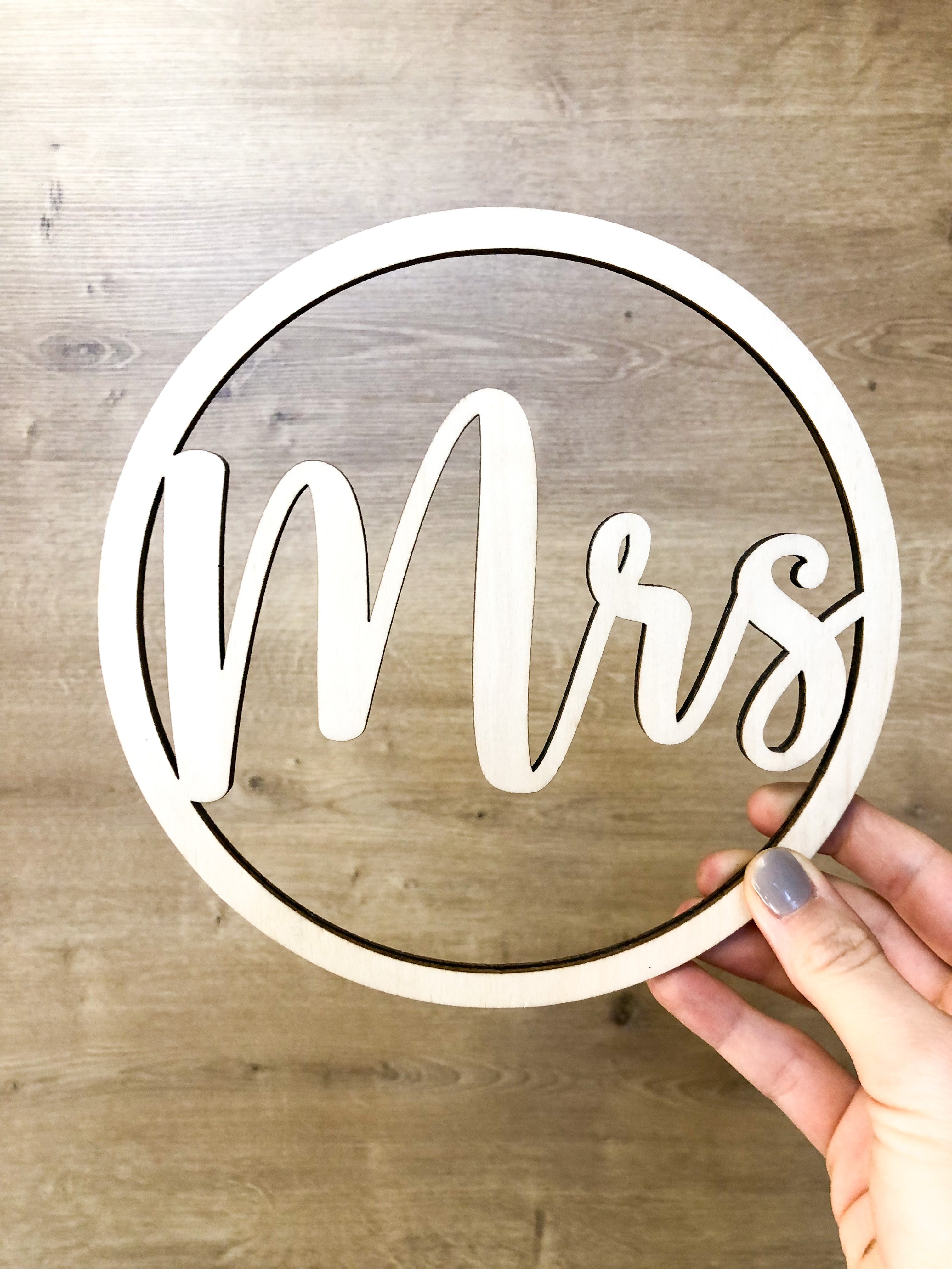 Stuhlkranz Hochzeit Mr & Mrs aus Holz