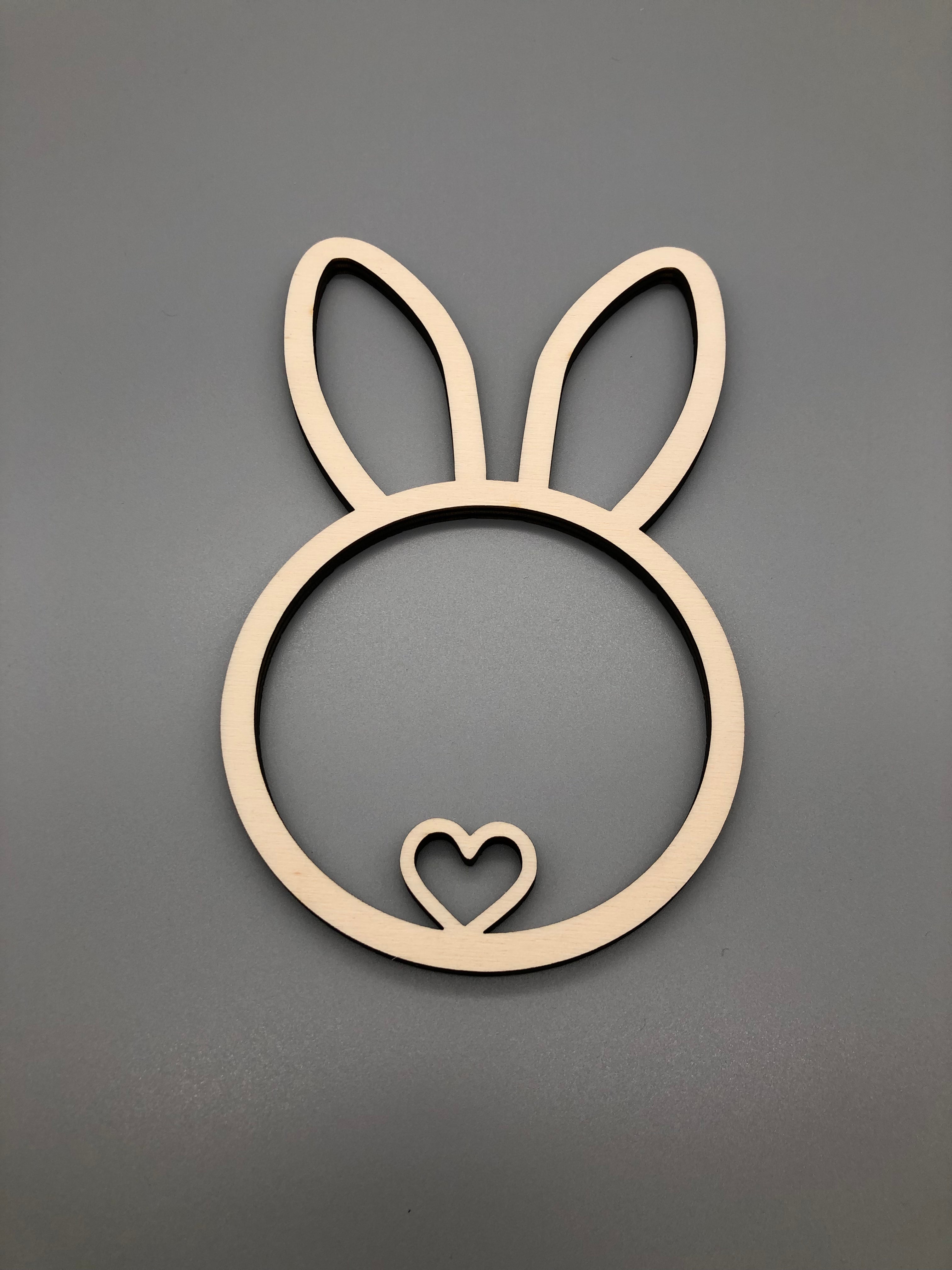 Wooden wreath Easter Bunny Easter decoration DIY with nose