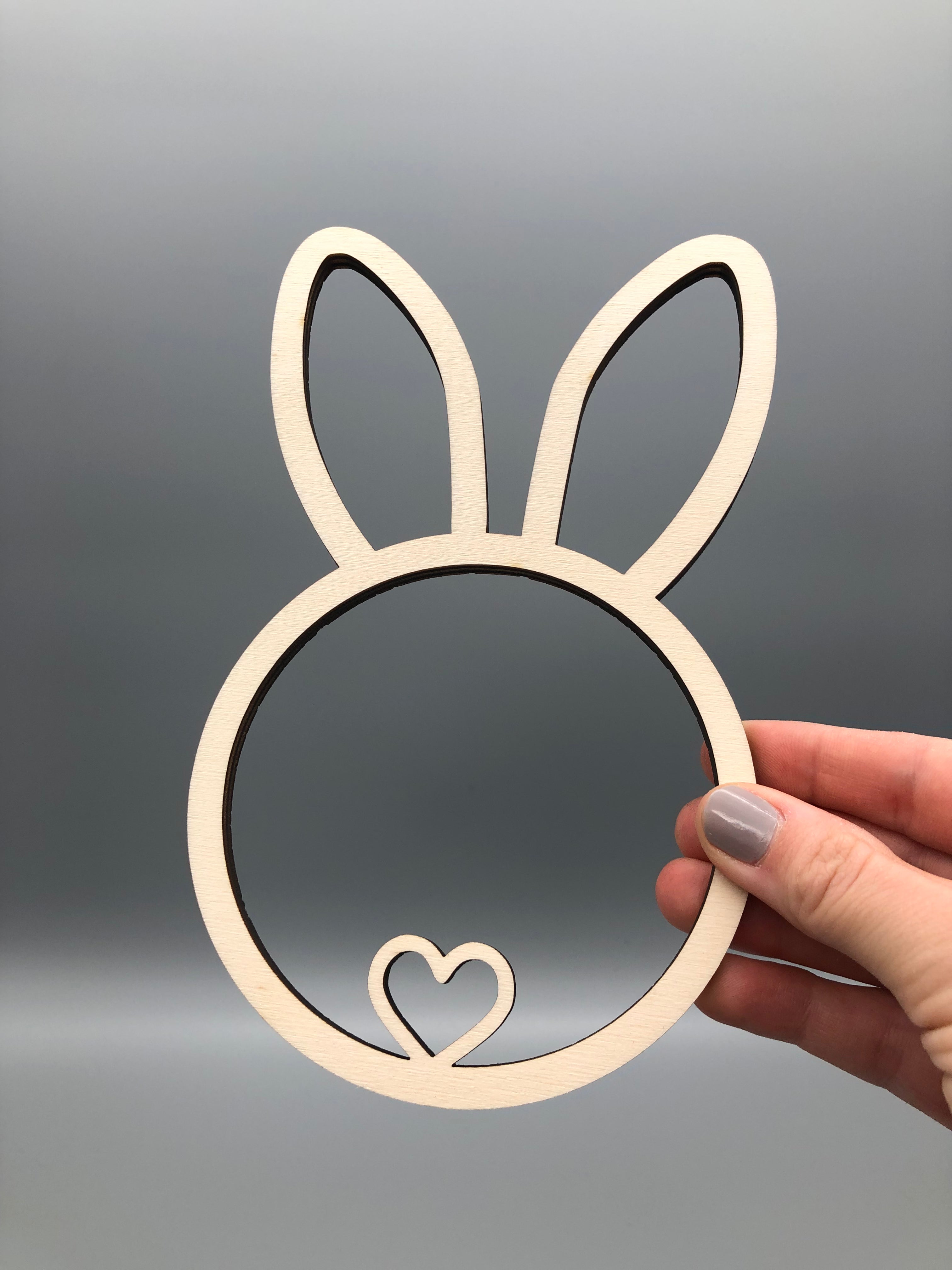 Wooden wreath Easter Bunny Easter decoration DIY with nose