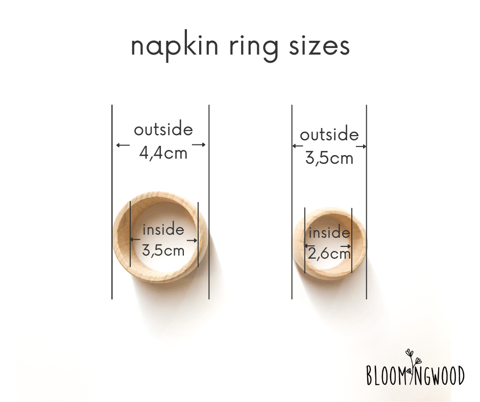 Napkin ring size deals