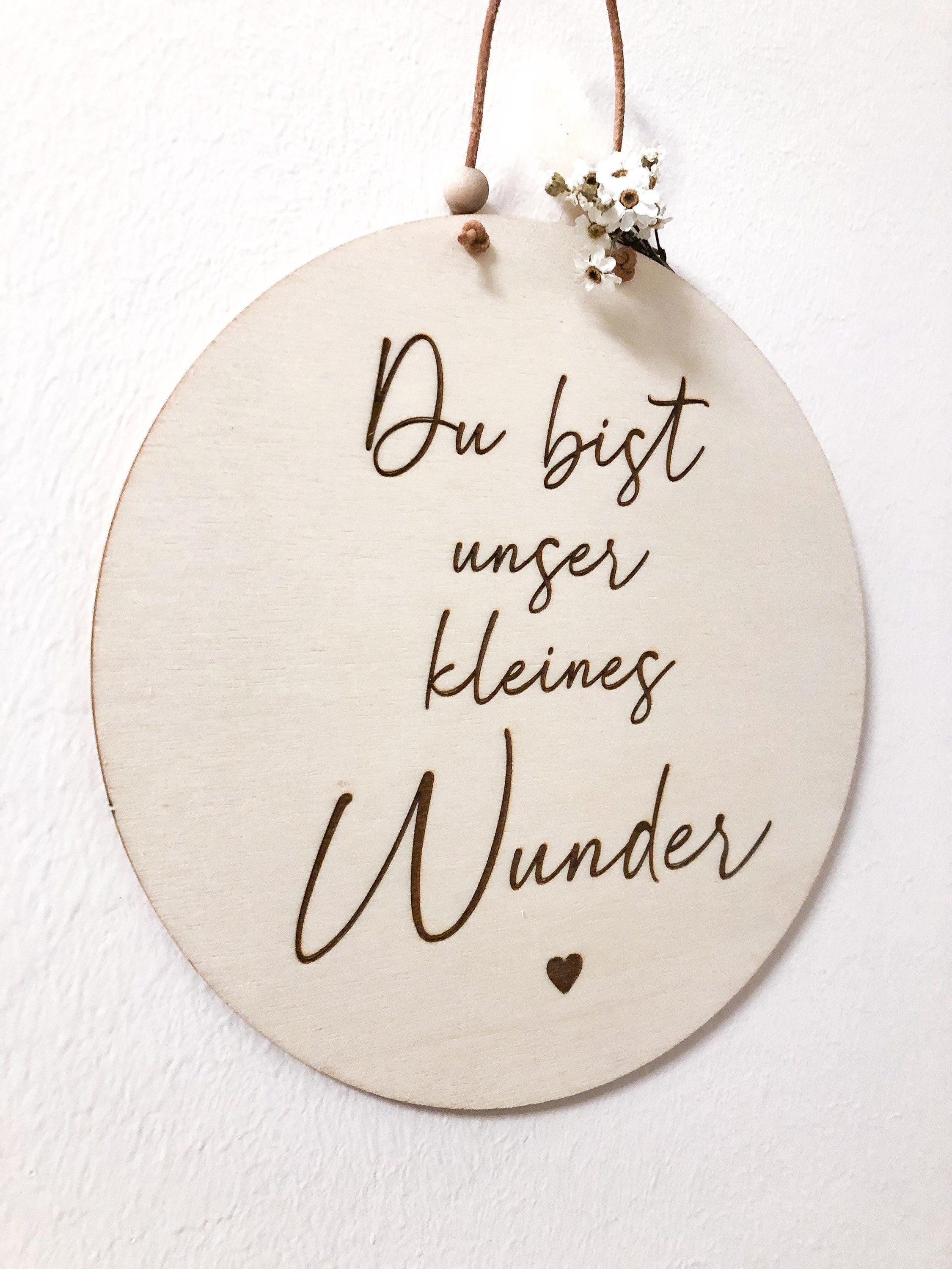 Wooden sign You are our little miracle