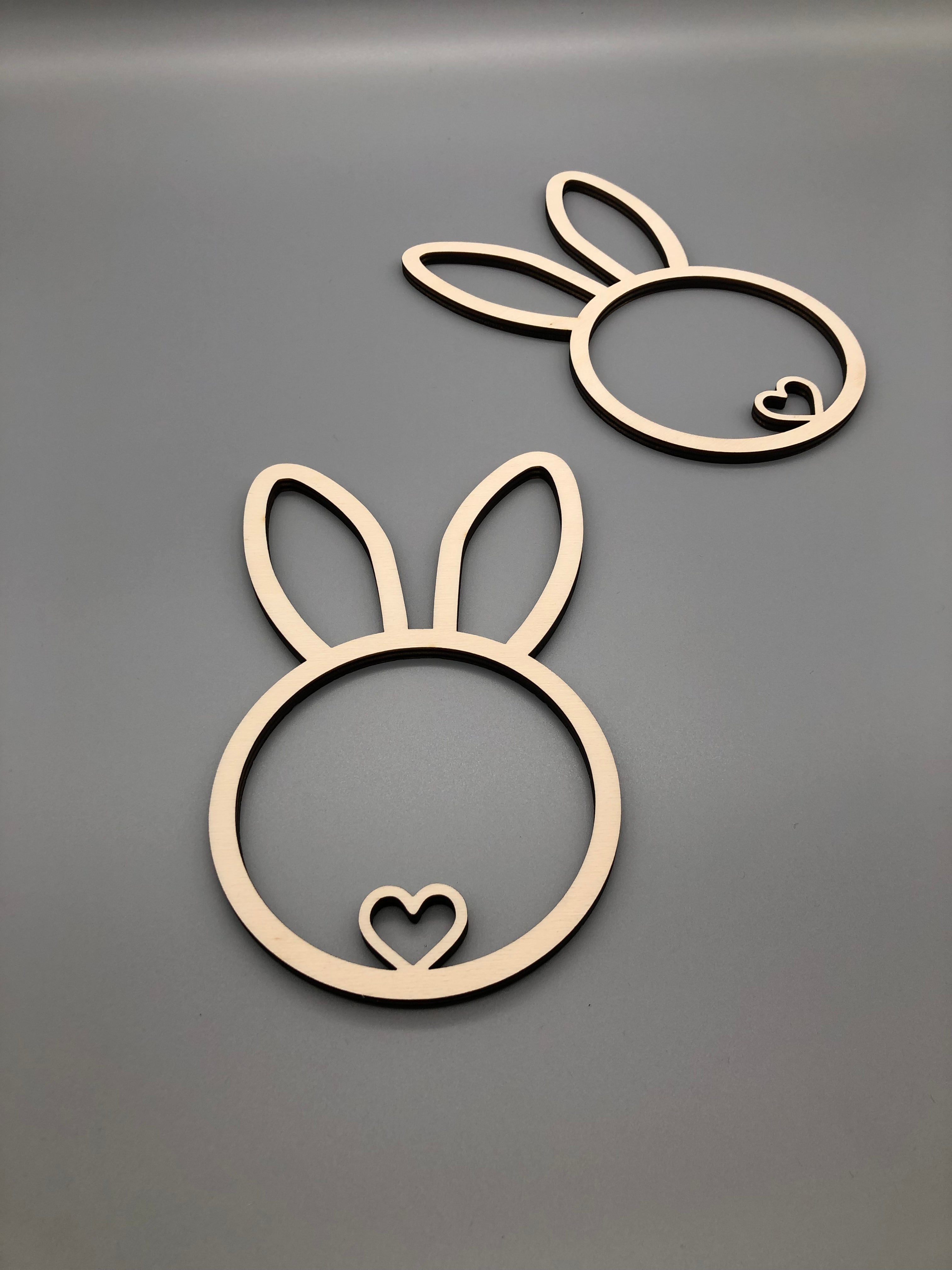 Wooden wreath Easter Bunny Easter decoration DIY with nose