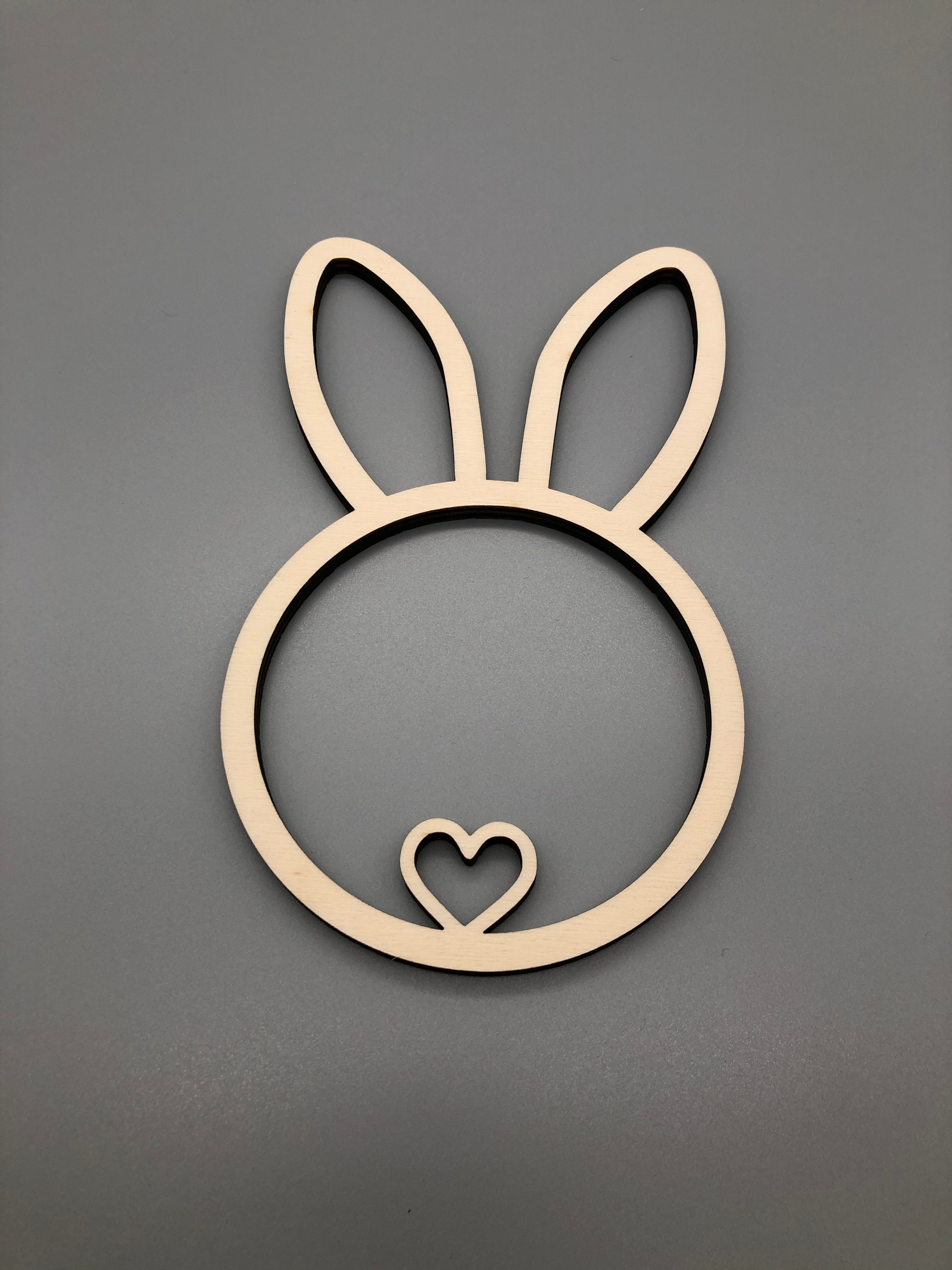 Wooden wreath Easter Bunny Easter decoration DIY with nose